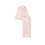 Піжама сатинова Dew Drop Satin Long Pajama Set Pink