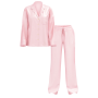 Піжама сатинова Satin Long Pajama Set Angel Pink Crest Jacquard