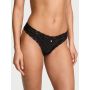 Трусики Cotton Lace-Waist Thong Black Dots