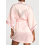 Сатиновий халат Backstage Satin Sparkle Short Robe Iconic Stripe VS