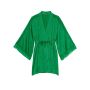 Атласний халат Lace Inset Jacquard Robe Green