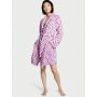 Плюшевий халат Short Cozy Robe Purple Dot XS-S