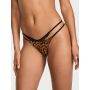 Трусики Rose Lace-Trim Strappy Cut-Out V-String Panty Leopard