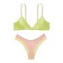 Комплект Tease Wireless Triangle Bralette & Thong Panty Limeade