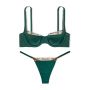 Комплект Very Sexy Logo Embroidery Lined Bra & Thong Panty Green Mystique