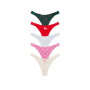 Набір трусиків 5-Pack Logo Cotton High-Leg Thong Panties Holiday Pack