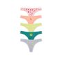 Набір трусиків 5-Pack Cotton Lace-Trim Thong Panties