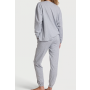 Піжама Cotton Long Pajama Set Grey VS