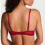 Комплект Sheer Shine Motif Unlined Low-Cut Demi Bra Red Lacquer VS