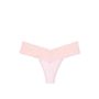 Трусики Lace Waist Thong Panty Pink Stripe