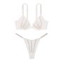 Комплект Sheer Shine Low-Cut Demi Bra & Thong Panty White