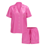 Піжама сатинова Glazed Satin Short Pajama Set New Peony