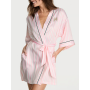 Сатиновий халат Signature Satin Short Piped Robe Iconic Stripes