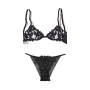 Комплект білизни Very Sexy Satin Ziggy Glam Floral Embroidery Unlined Demi Bra Black