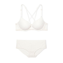 Комплект білизни Lace Front Push Up Bra & Hipster Panty Coconut White