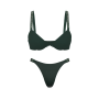Комплект білизни Logo Shine Strap Push-Up Bra & Thong Panty Cilantro