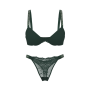 Комплект білизни Logo Shine Strap Push-Up Bra Lace Thong Panty Cilantro