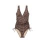 Суцільний купальник Swim Ruched Plunge One-Piece Swimsuit Sexy Leopard