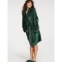 Плюшевий халат Short Cozy Robe Dark Green XS/S