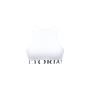 Бюстгальтер бралет Cotton Exploded Logo Unlined High-Neck Bralette White