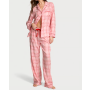 Піжама Flannel Long Pajama Set Red Pink Plaid VS