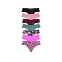 Набір трусиків 7-Pack No-Show Thong Panties Mix Flowers