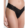 Трусики Wink Lace-Trim Thong Panty Black VS