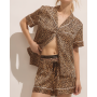 Піжама сатинова Satin Short Pajama Set Glam Leo