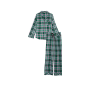 Піжама Flannel Long Pajama Set Green Pop Plaid