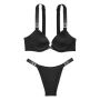 Комплект Very Sexy Scattered Shine Strap Push-Up Bra & Brazilian Panty Black VS
