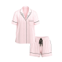 Піжама Flannel Short Pajama Set Pink Stripe VS