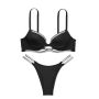 Комплект Shine Cradle Lace Push-Up Bra & Brazilian Panty Black