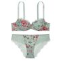 Комплект Floral Embroidery Lightly Lined Bra Sage Dust Floral