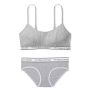 Набір Logo Cotton Scoop Bralette Black & Panty Grey