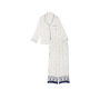 Піжама сатинова Satin Long Pajama Set Coconut White Dots