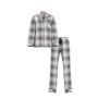 Піжама Flannel Long Pajama Set Black & White Plaid