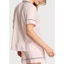 Піжама Flannel Short Pajama Set Pink Stripe VS