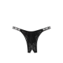 Трусики Bombshell Shine Strap Brazilian Crotchless Panty Black