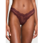 Трусики Very Sexy Rose Lace High-Leg Thong Panty Burgundy Brown VS