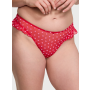 Трусики Tease High-Leg Scoop Thong Panty Bright Vermillion Hearts VS