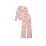 Піжама Modal Long Pajama Set Pink Outline Floral