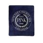 Плед Cozy-Plush Blanket Blue Logo Pink