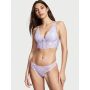 Комплект Unlined Floral Embroidery Bra Top & Thong Panty Icy Lavender Shimmer