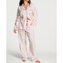 Піжама Flannel Long Pajama Set Pretty Blossom/Coconut White Vs Skiers