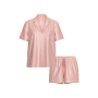 Піжама сатинова Glazed Satin Short Pajama Set Pink Jacquard