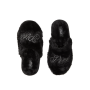 Домашні тапочки Faux-Fur Closed-Toe Slippers Black Bling Logo