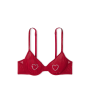 Комплект Sheer Shine Motif Unlined Low-Cut Demi Bra Red Lacquer VS