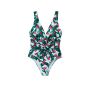 Суцільний купальник Twist Plunge Swimsuit Blue Palm