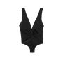 Суцільний купальник Twist Plunge Swimsuit Black