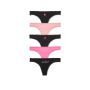 Набір трусиків 5-Pack Cotton Lace-Trim Thong Panties NYC